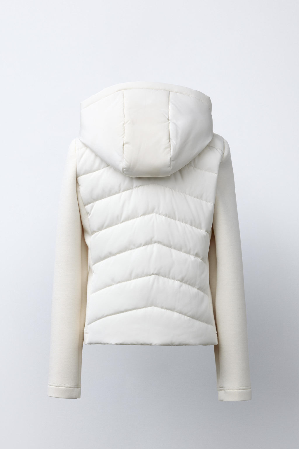 NEOPRENE-EFFECT SLEEVE PUFFER JACKET - Zara фото 14