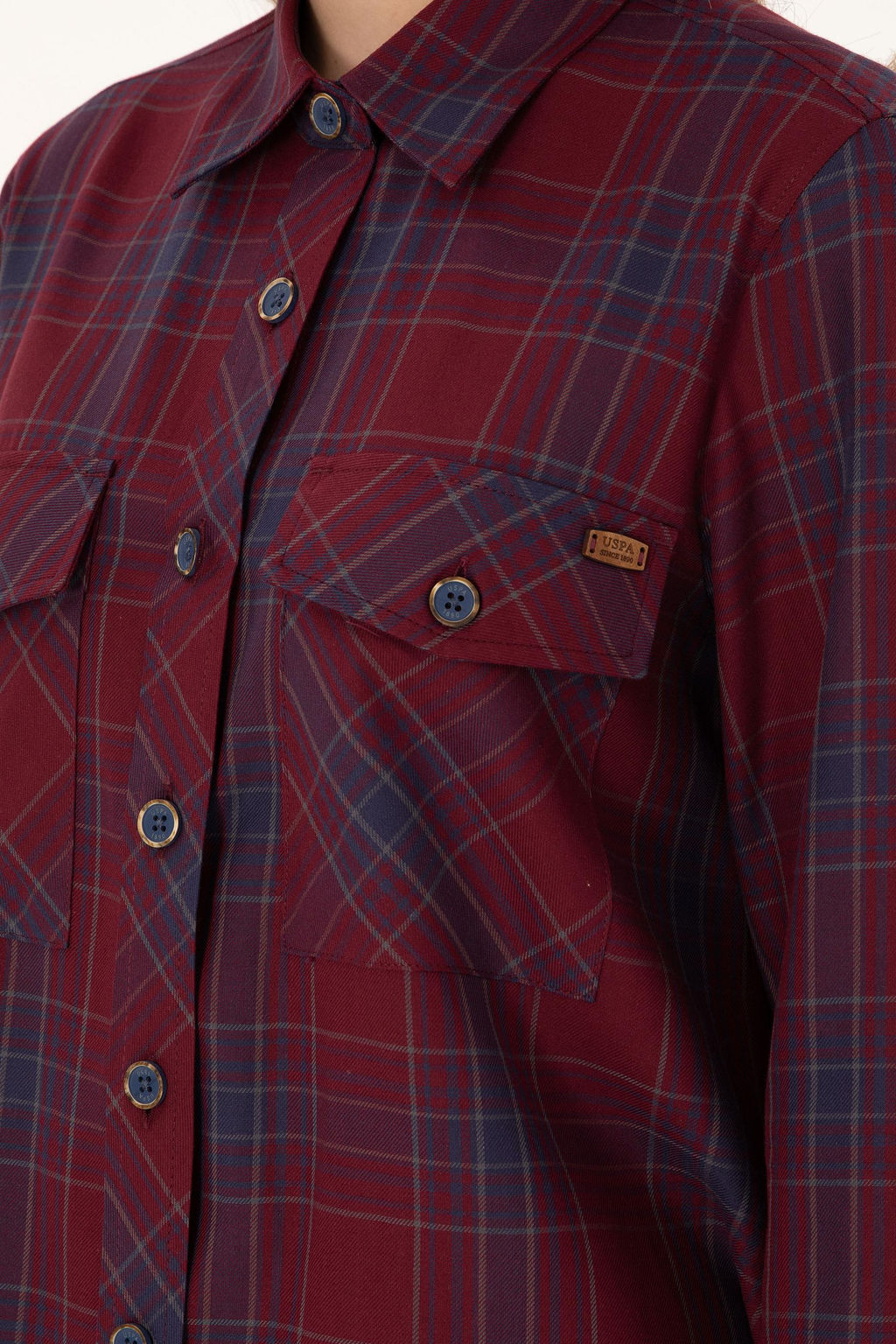 Женская красная рубашка с длинным рукавом Неожиданная скидка в корзине - U.s. polo assn фото 7