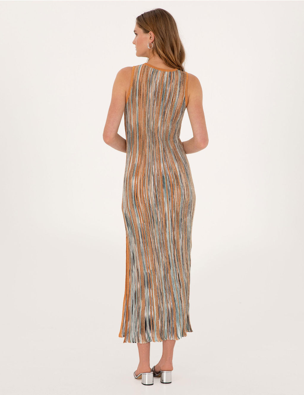 Turuncu A Kesim Triko Elbise - Pierre cardin фото 4