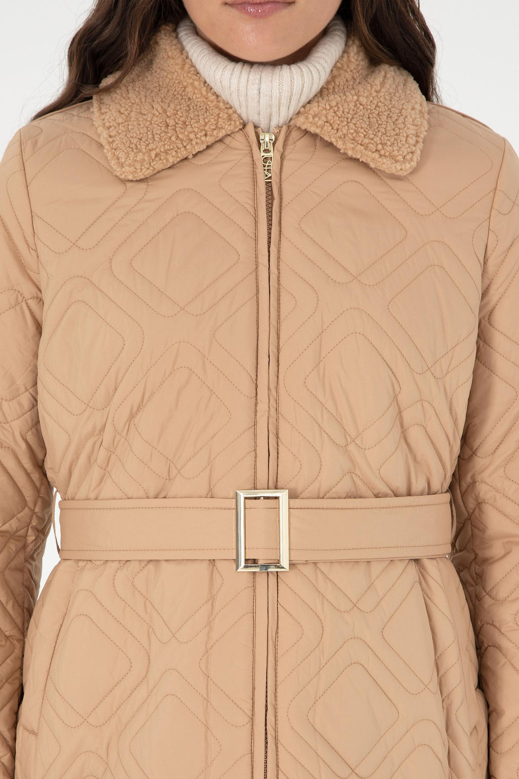 Женское пальто светло-коричневого цвета Неожиданная скидка в корзине