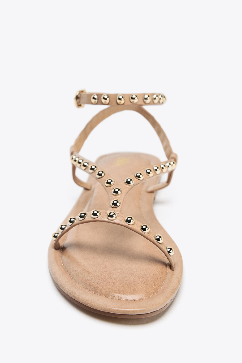 SANDALS WITH METALLIC BEADED STRAPS - Zara фото 13