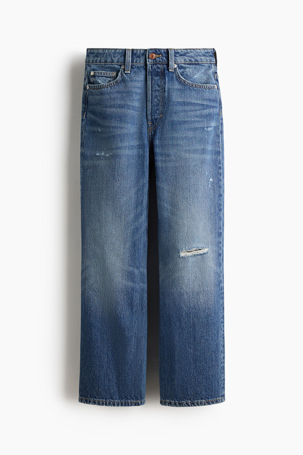 Straight High Waist Ankle Jeans - H&m фото 5