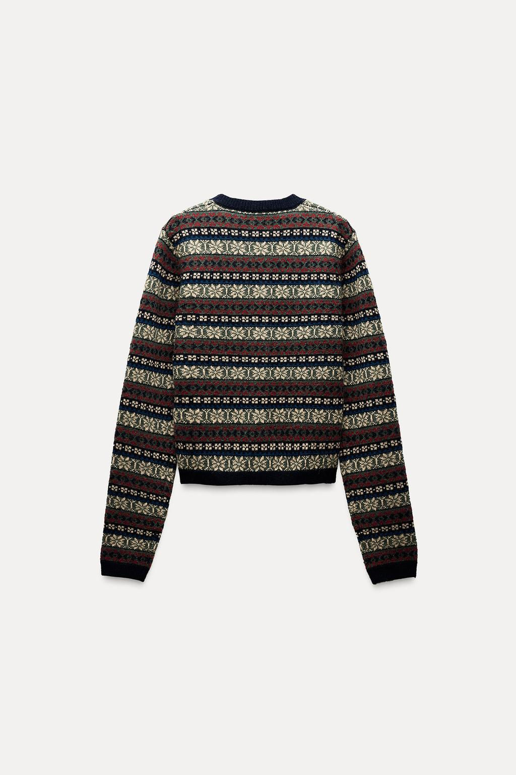 JACQUARD KNIT CARDIGAN - Zara фото 6