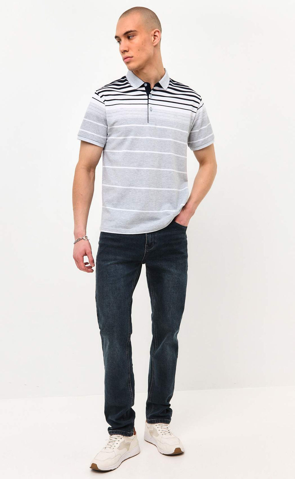 Футболка-поло F511-07-173b grey - Fine joyce фото 2