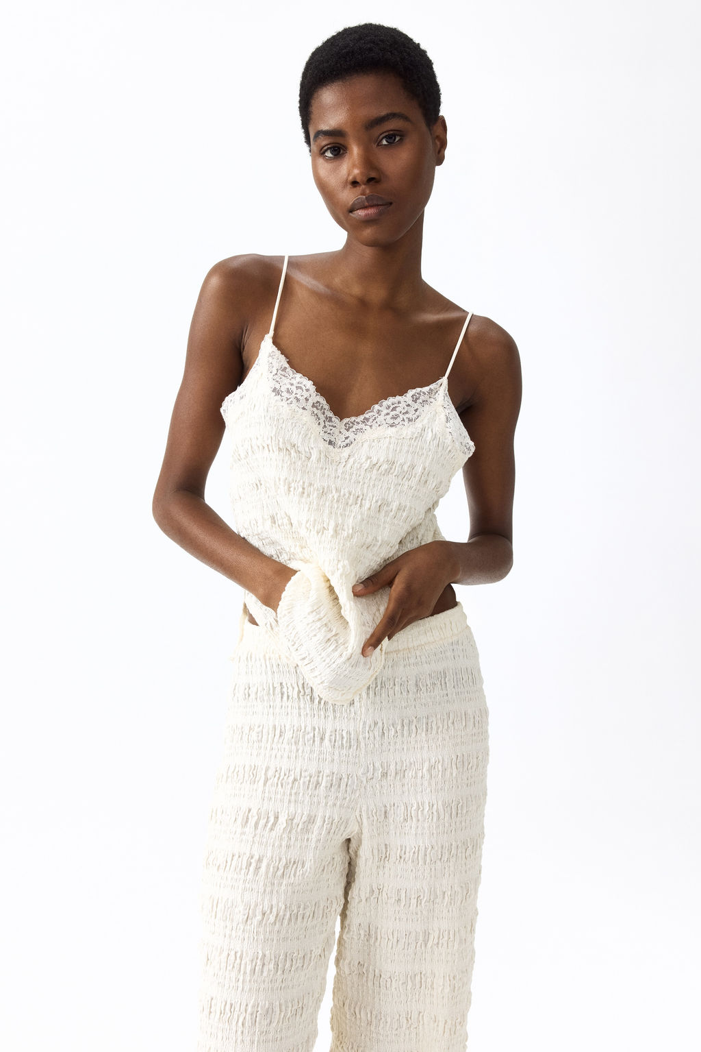 Top de tirantes en punto texturizado - H&m фото 2