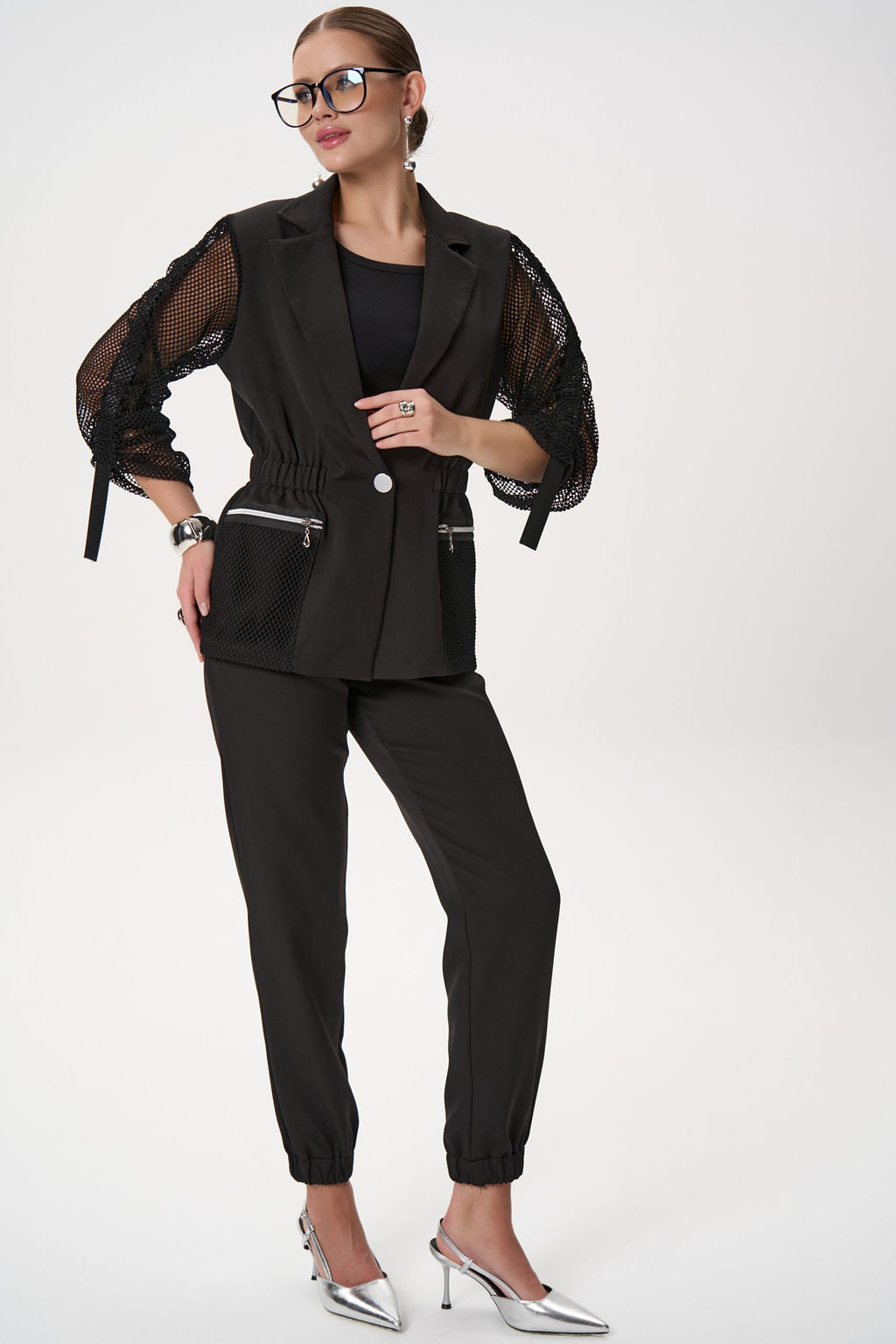 Пиджак Кейти (чёрный) - Эльза фото 18