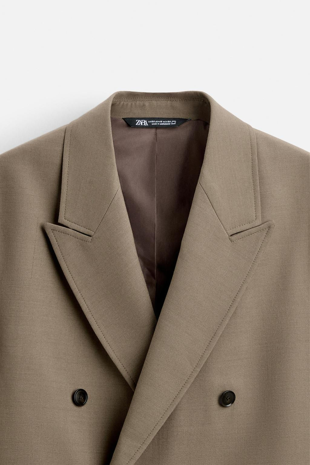 DOUBLE-BREASTED SUIT BLAZER - Zara фото 9