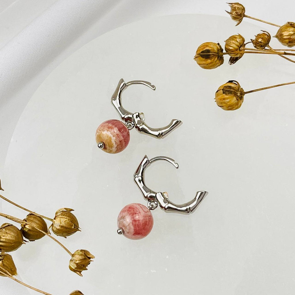 Серьги из Родохрозита
