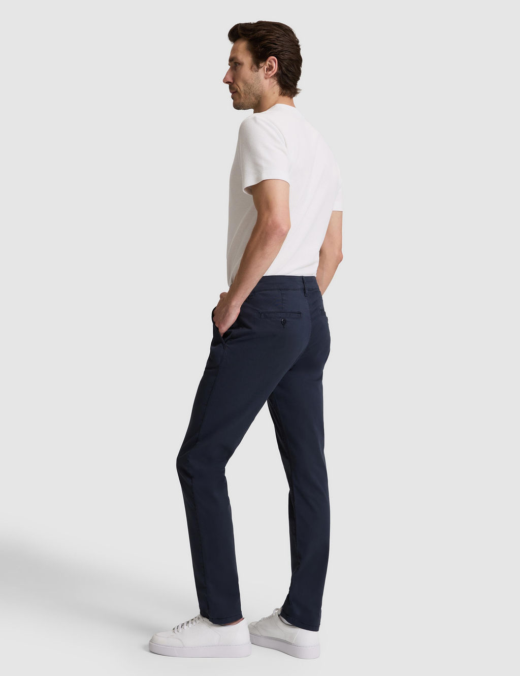 Lacivert Slim Fit Pamuk Kar___ml_ Kanvas Pantolon