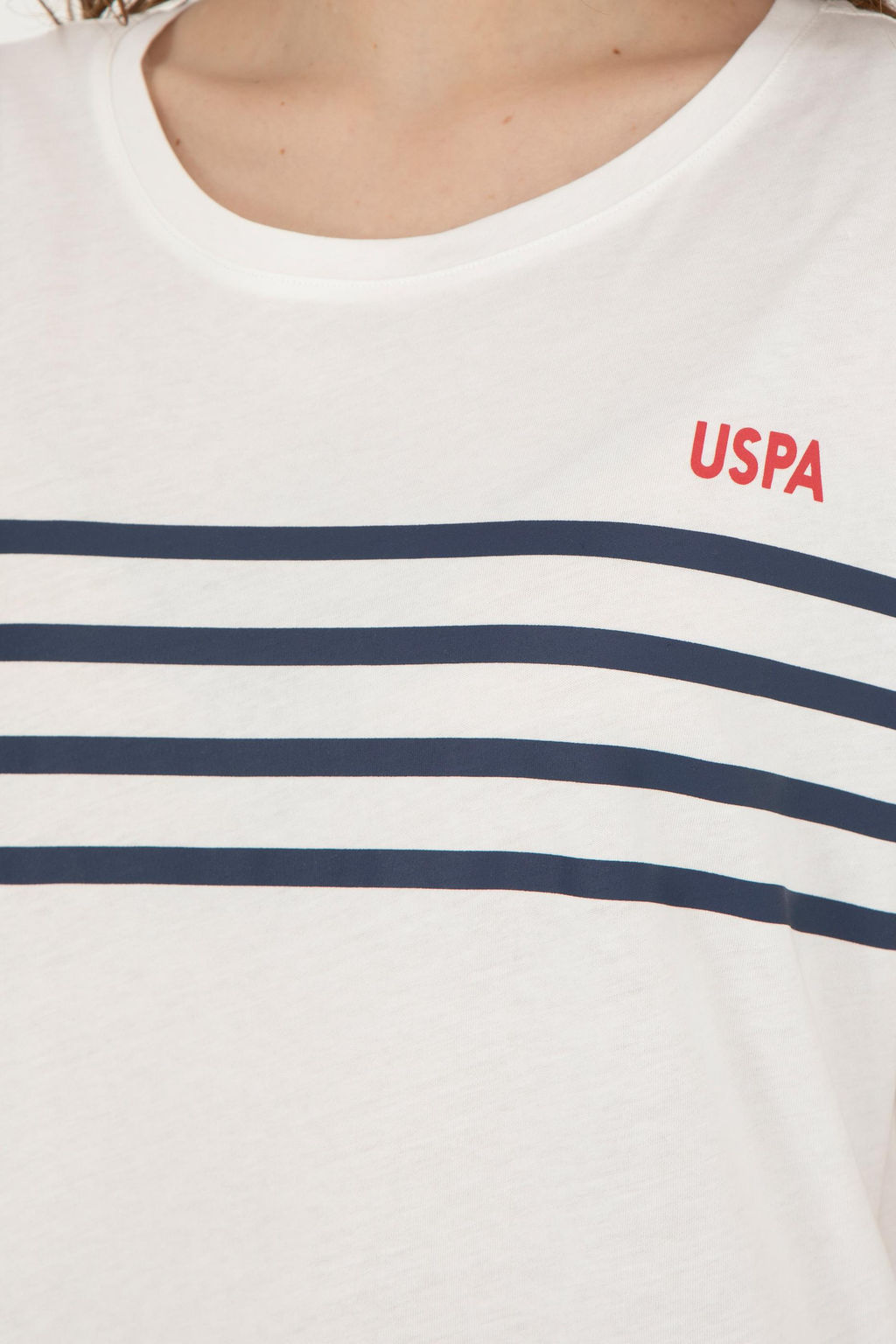 Женская футболка цвета экрю - U.s. polo assn фото 14