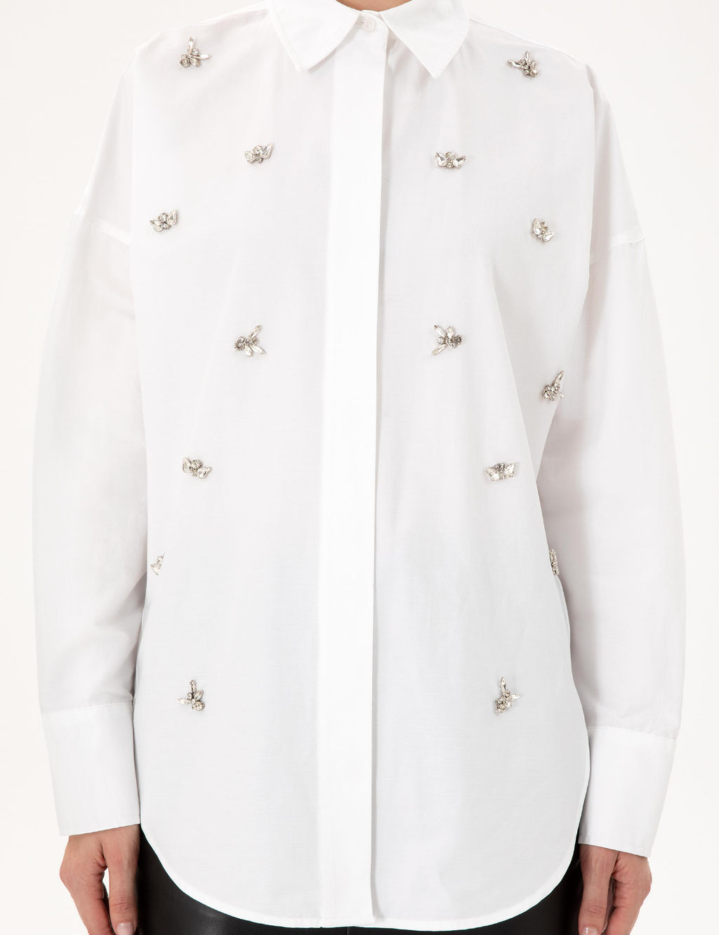Beyaz Oversize Uzun Kollu G_mlek - Pierre cardin фото 6