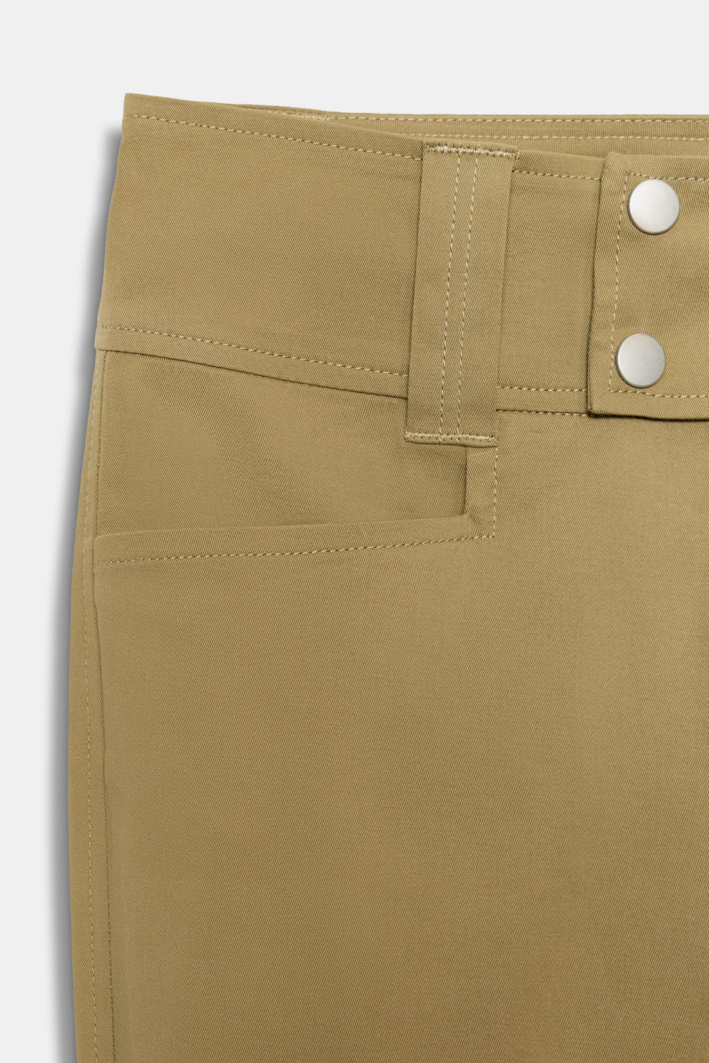 PANTAL?N CAPRI HEBILLA / kaki-med - Zara фото 6