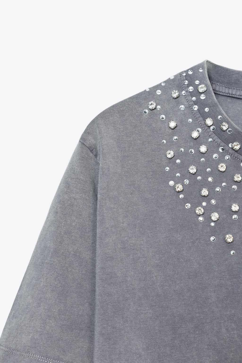 JEWEL FADED-EFFECT T-SHIRT - Zara фото 7