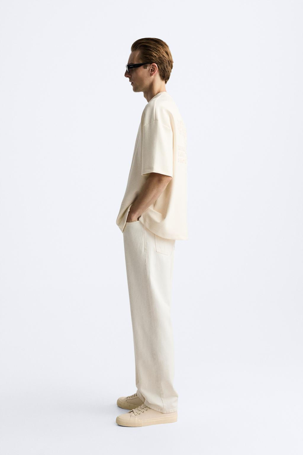 T-SHIRT WITH EMBOSSED SLOGAN - Zara фото 6