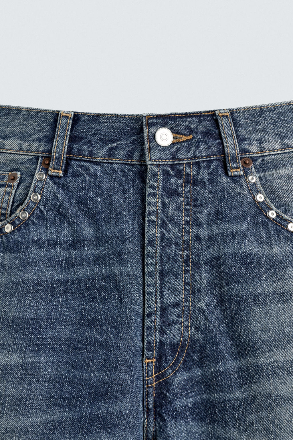 STUDDED LOOSE FIT JEANS - Zara фото 9