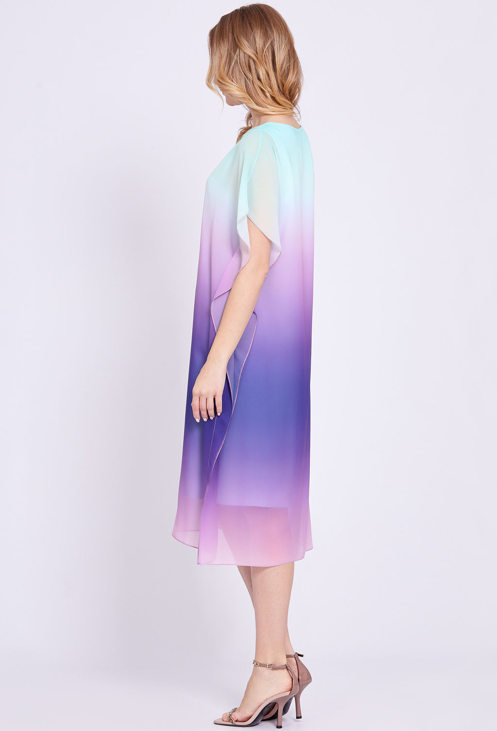 Платье Bazalini 4737 бирюза-фиолетовый