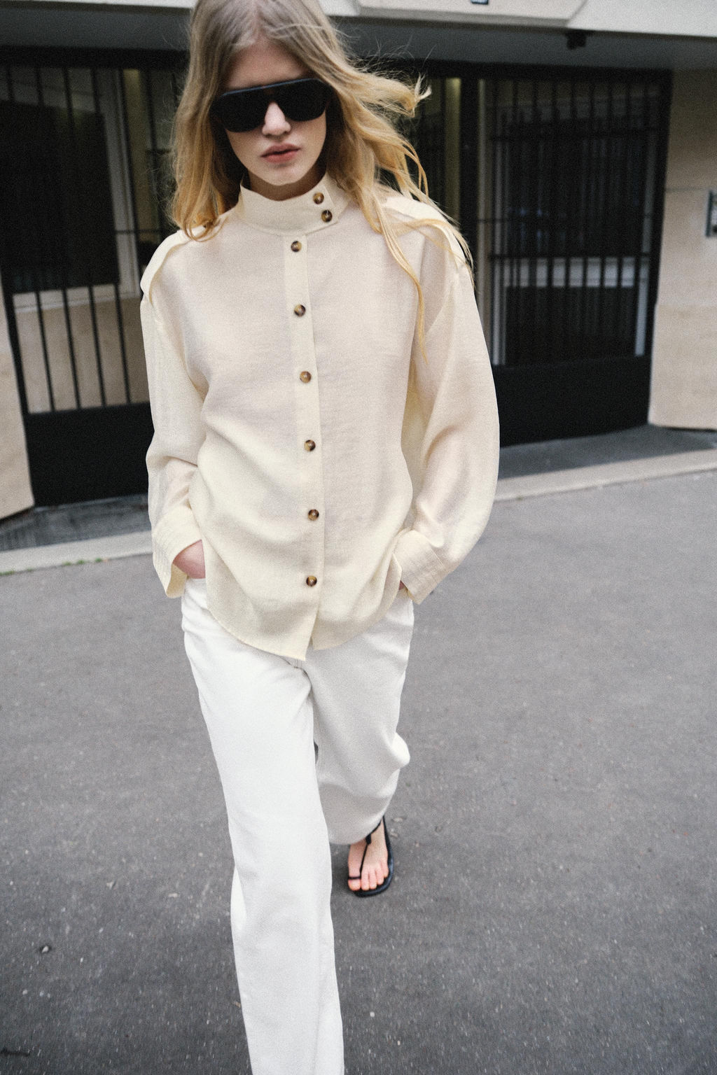 FLOWING HIGH NECK SHIRT - Zara фото 3