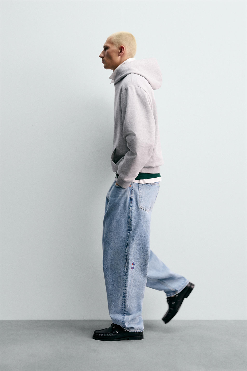 LOOSE TAPERED FIT JEANS CHAMPION® X ZARA  фото 6