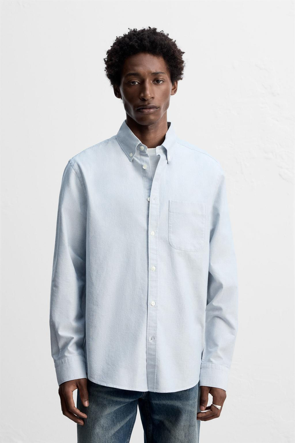 STRIPED OXFORD SHIRT - Zara фото 2