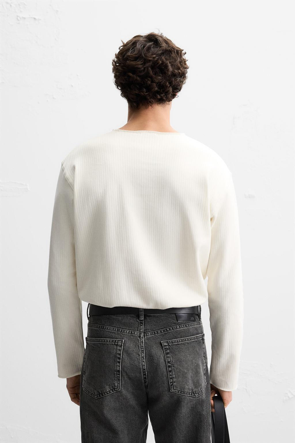 RIBBED TEXTURED T-SHIRT - Zara фото 3