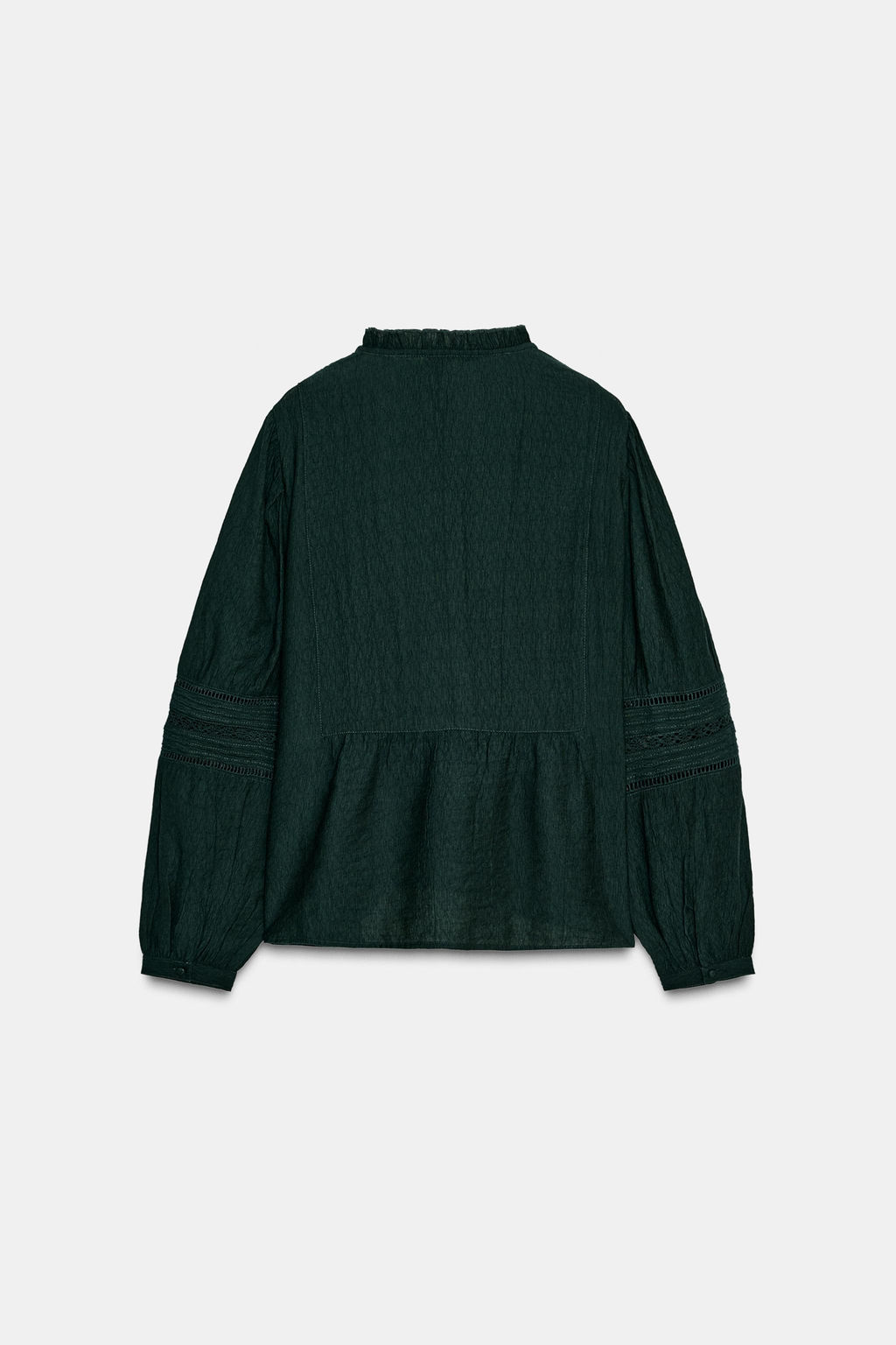 ROMANTIC LACE TRIM SHIRT - Zara фото 5