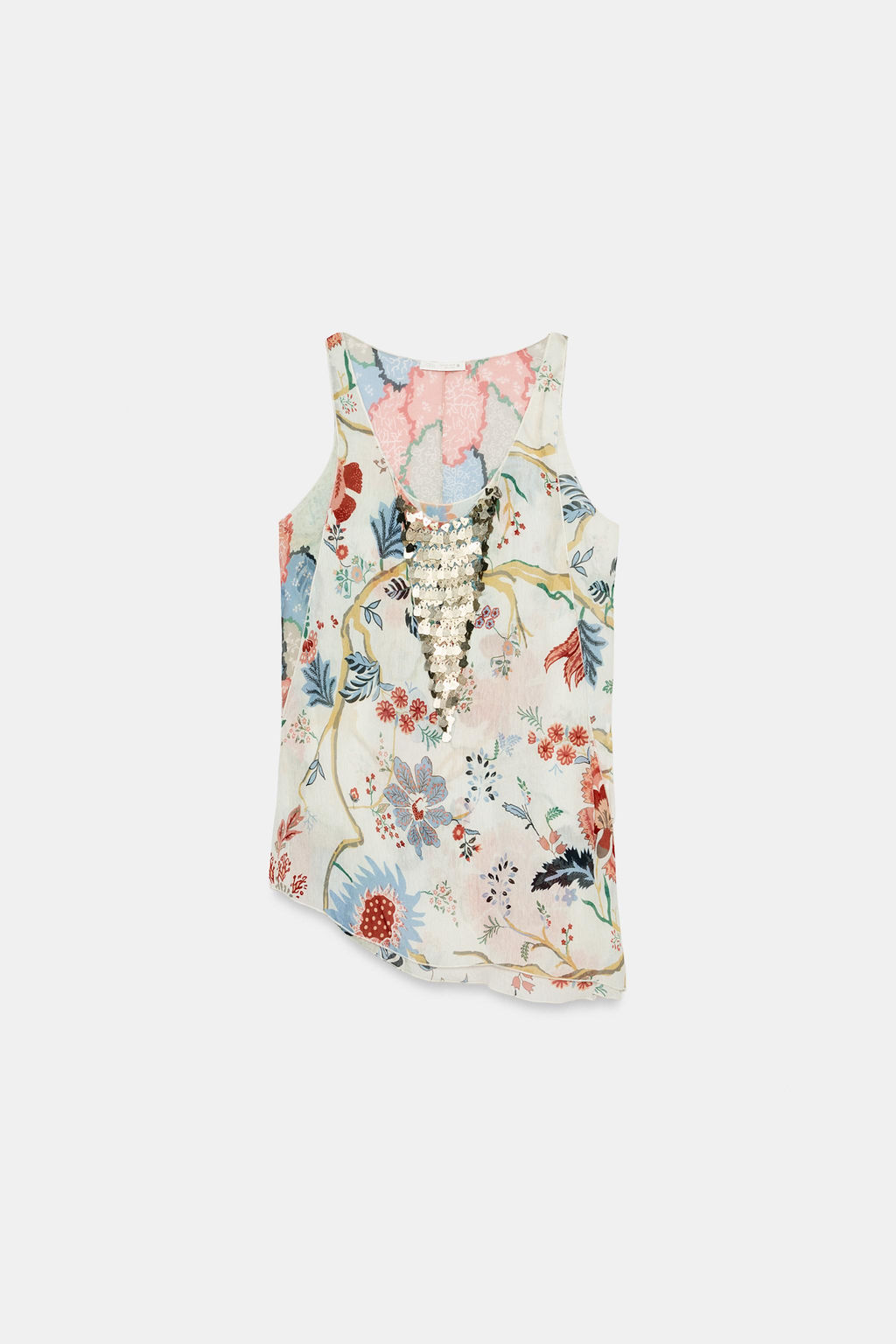 TOP ESTAMPADO ABALORIOS ZW COLLECTION / Multicolor