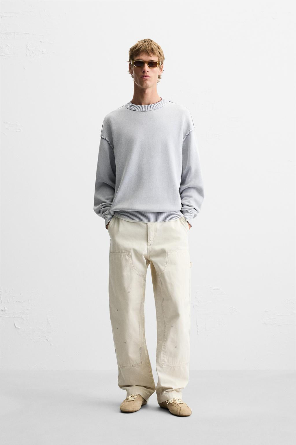 WASHED REVERSE EFFECT SWEATER - Zara фото 13