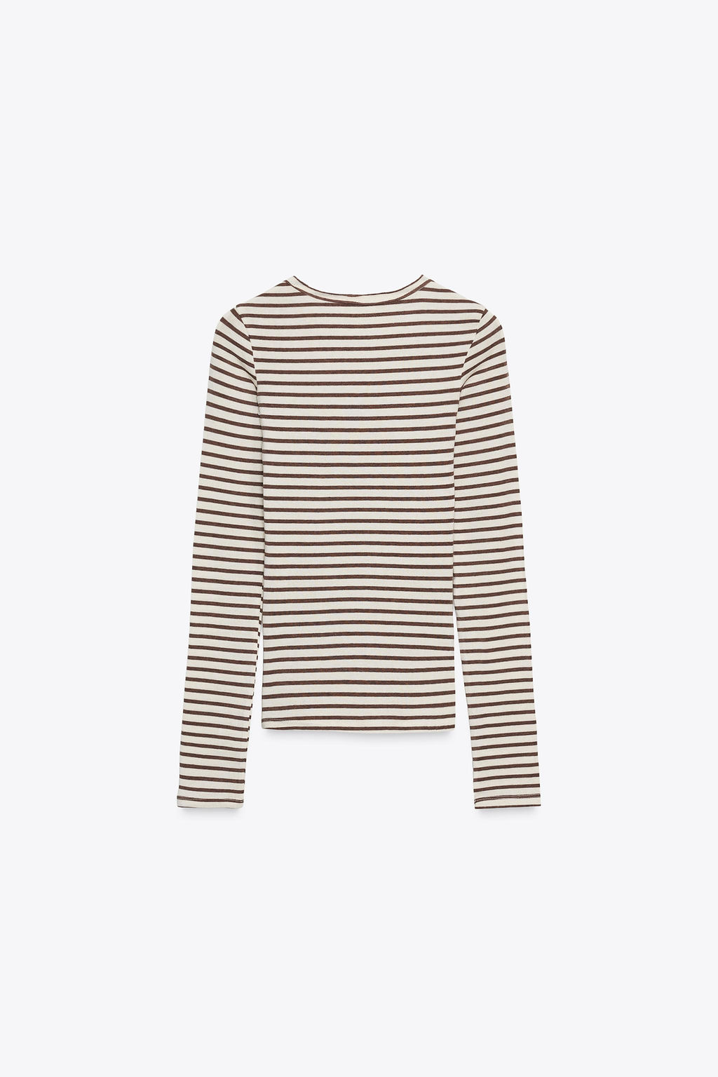 STRIPED LONG SLEEVE T-SHIRT - Zara фото 5