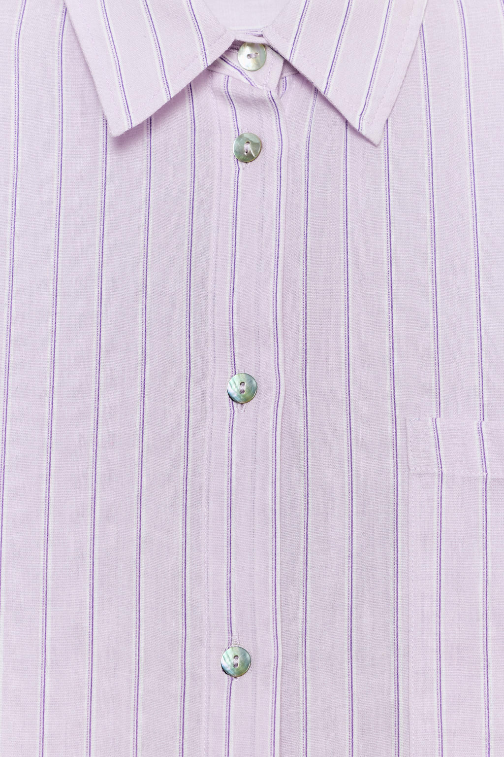 CAMISA GASA OVERSIZE BOLSILLO / Lila