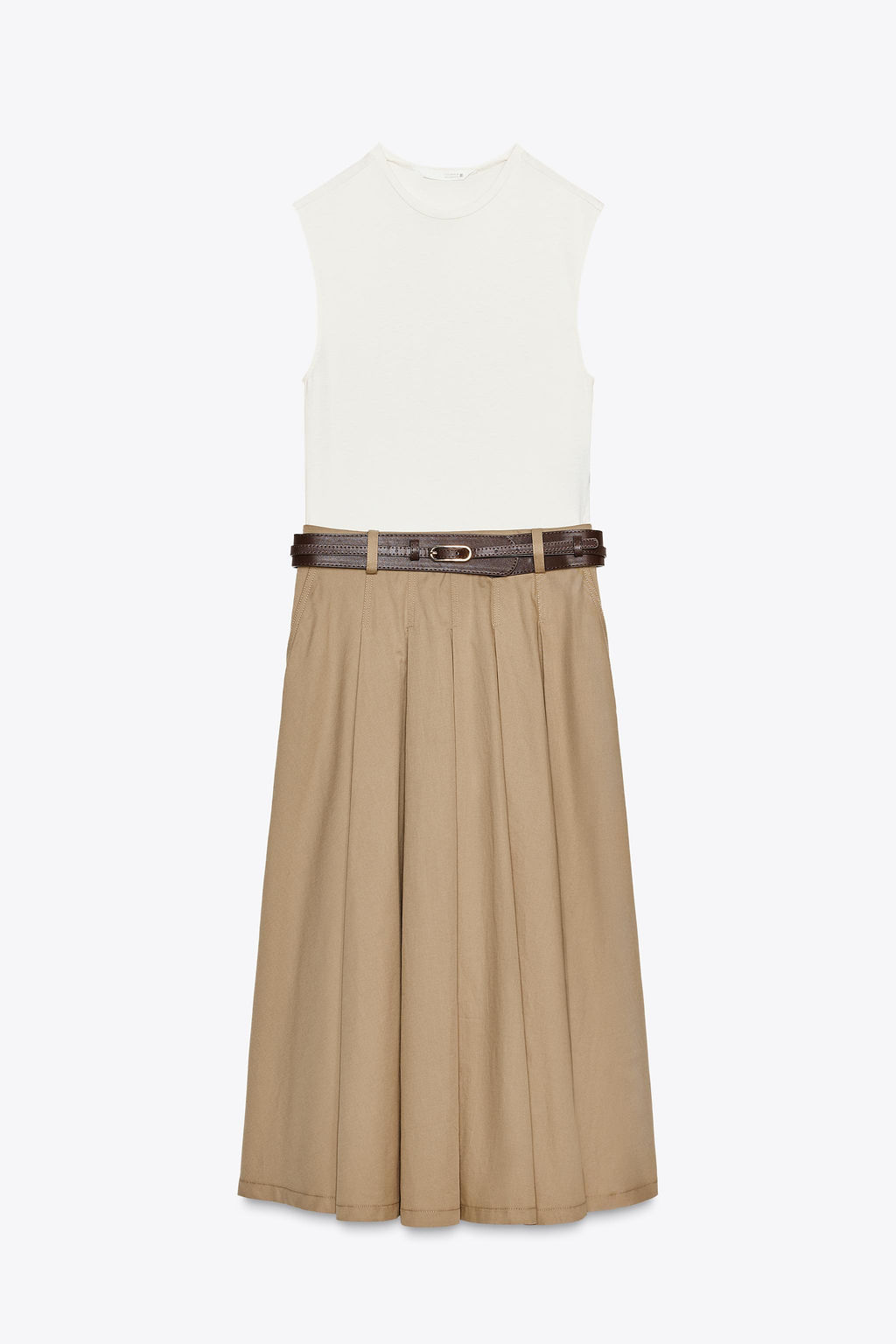CONTRAST BELTED DRESS - Zara фото 12
