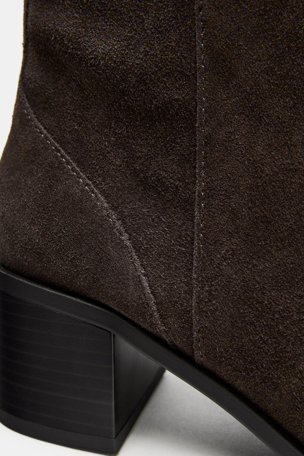 SPLIT SUEDE BLOCK HEEL ANKLE BOOTS - Zara фото 5