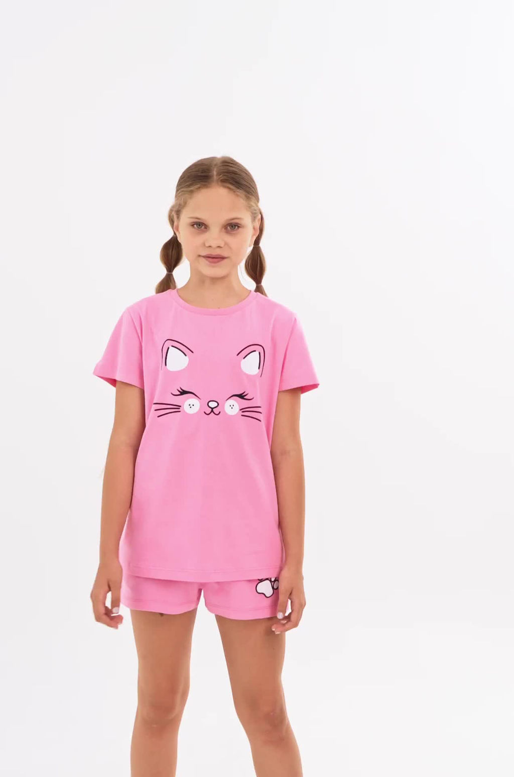 Хлопковая пижама для девочки Happyfox