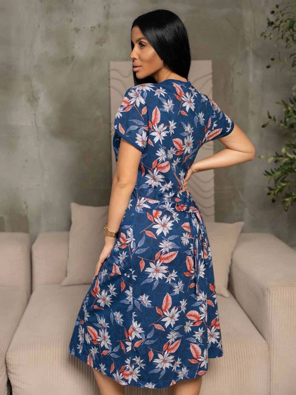 Халат женский, цвет фиолетовый