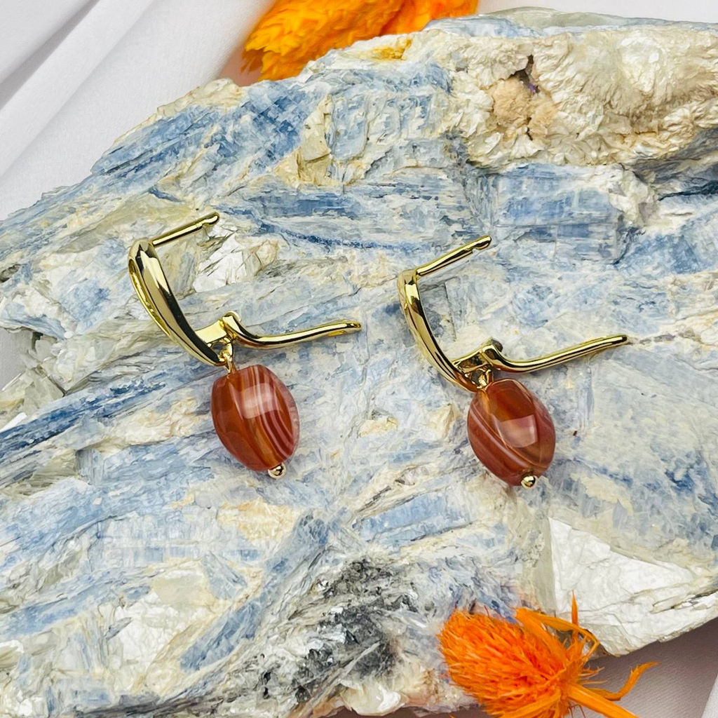 Серьги из Сардоникса