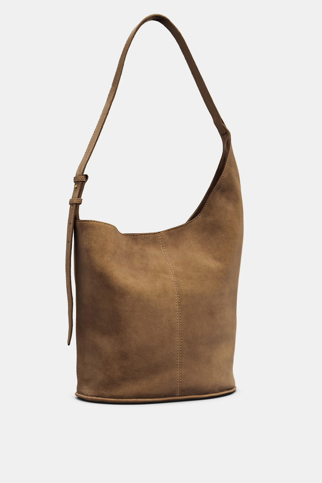 ASYMMETRIC LEATHER BUCKET BAG - Zara фото 4