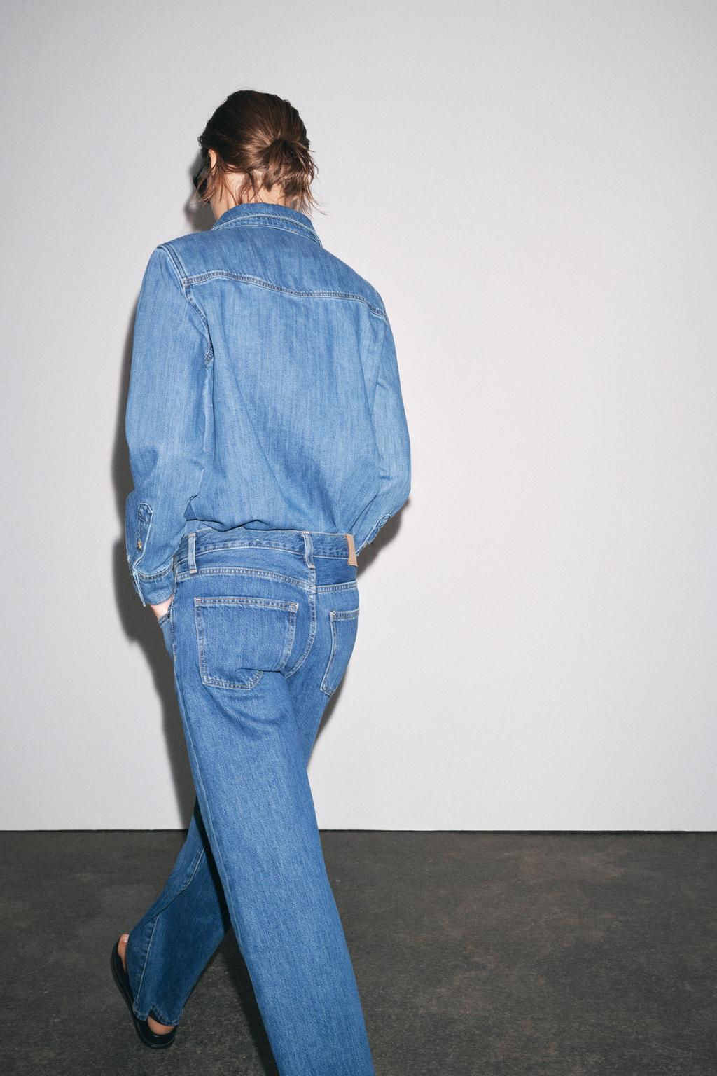 ZW COLLECTION WIDE-LEG LOW-RISE JEANS - Zara фото 11