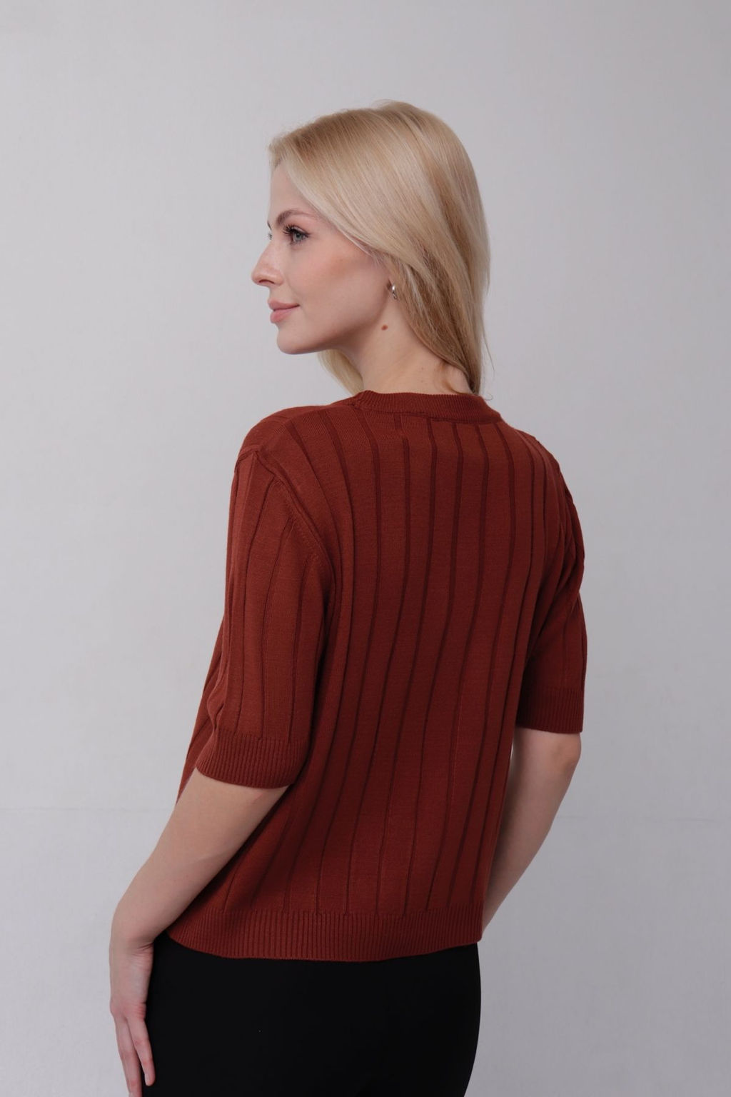 10799 Топ вязаный терракотовый - Martichelli фото 5