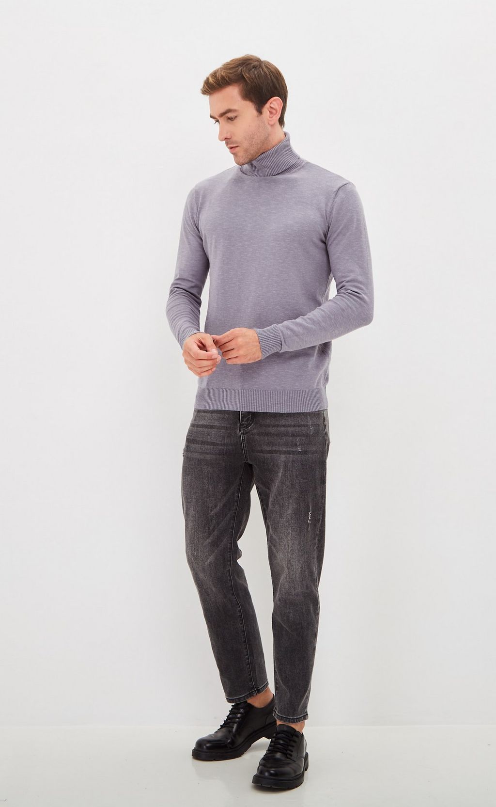 Водолазка F021-15608 grey melange - Fine joyce фото 2