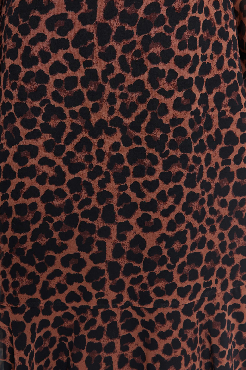 TRENDYOLMILLA Camel Dik Yakal? Etegi Volanl? Sifon Dokuma K?sl?k Elbise TWOAW20EL1313
