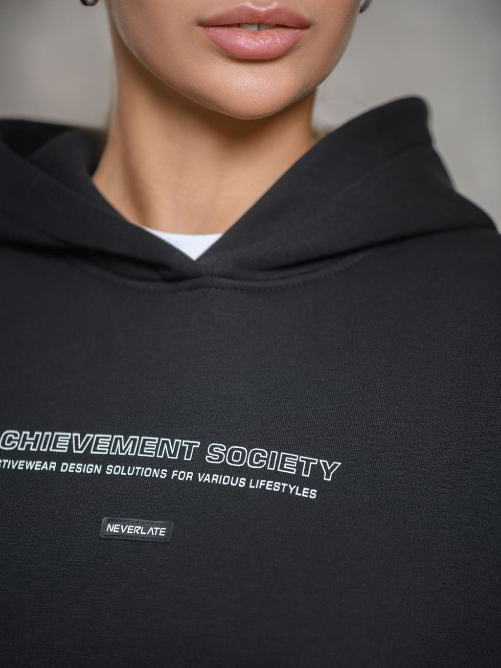 Худи оверсайз с начесом - NEVERLATE фото 4