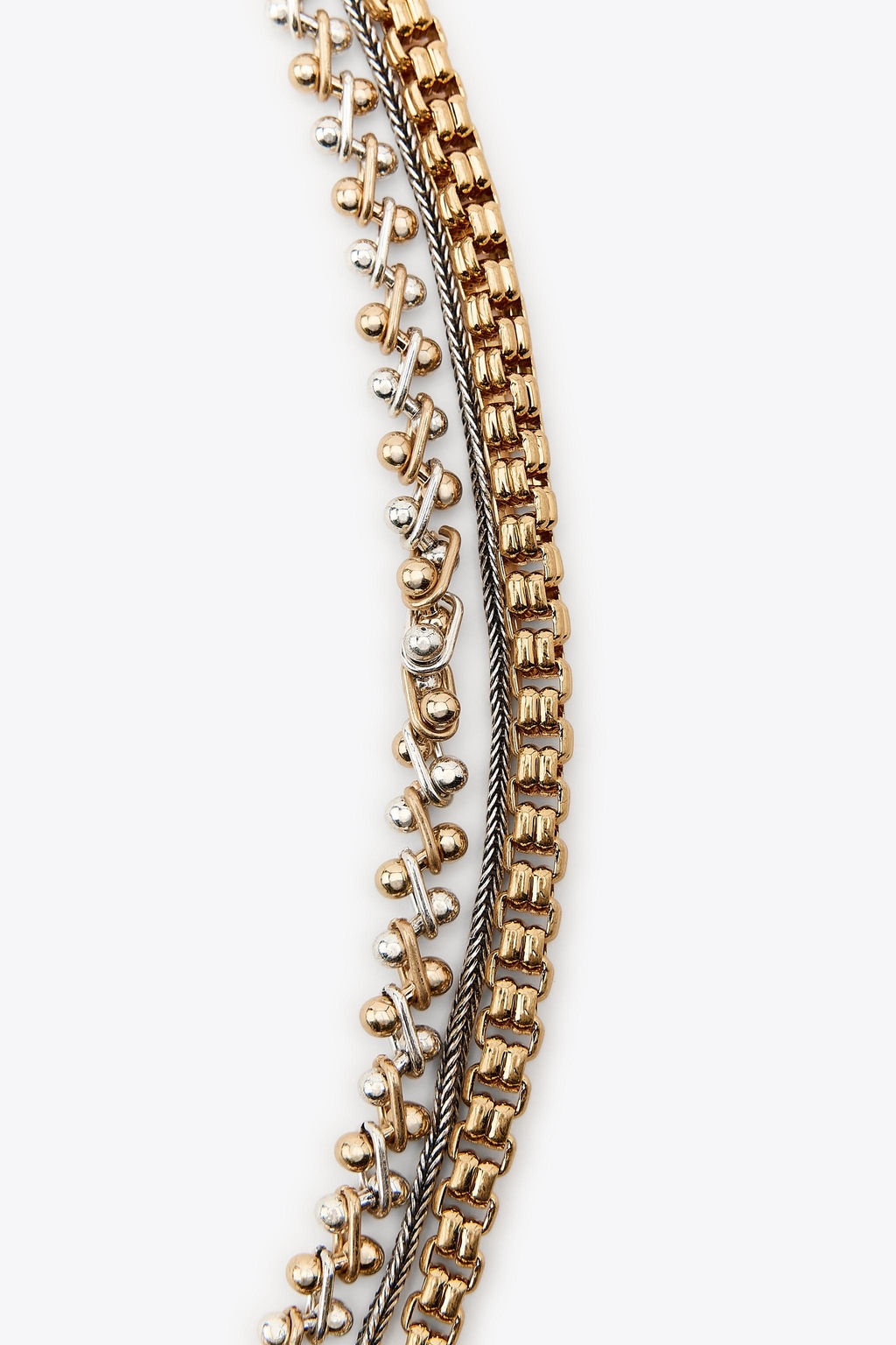 PACK OF 3 CONTRAST CHAIN NECKLACES - Zara фото 4