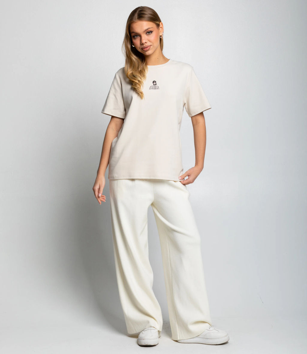 Футболка #КТ6120, светло-бежевый - Dommod фото 4