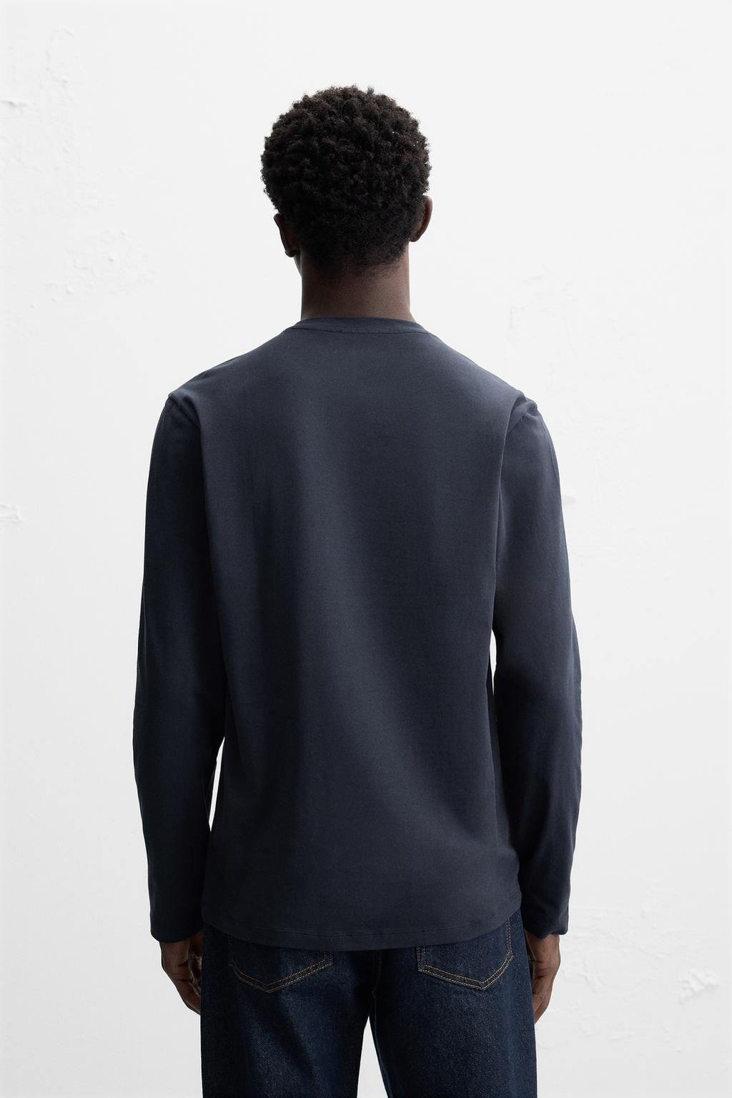 BASIC SLIM FIT T-SHIRT - Zara фото 19