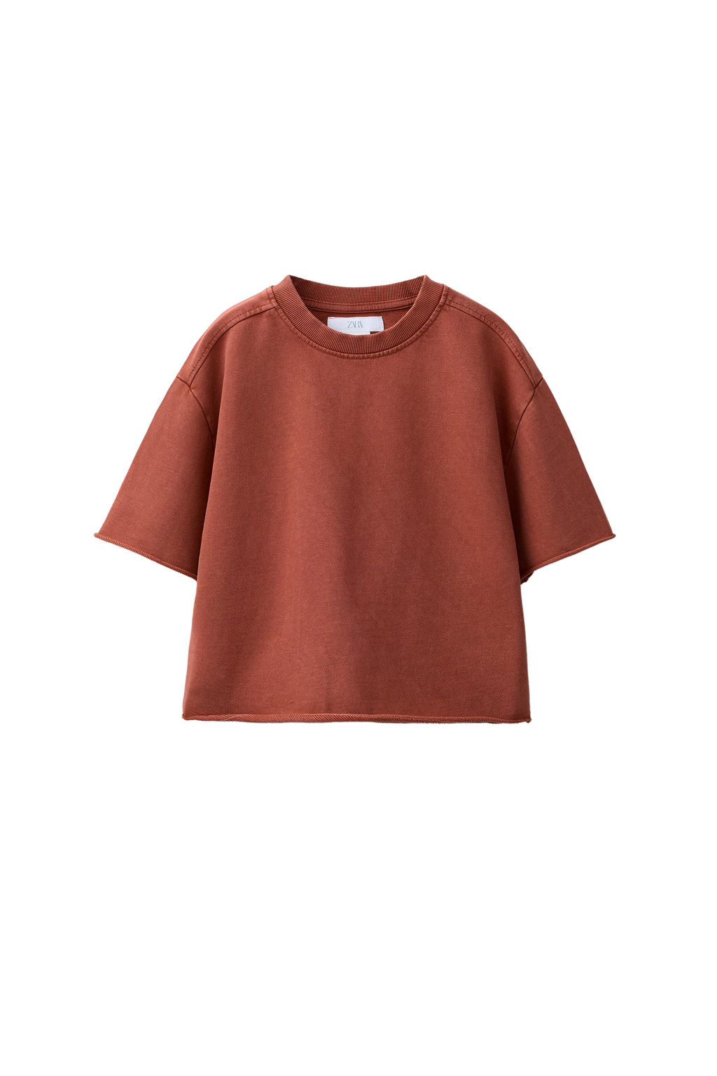CAMISETA JOGGING EFECTO LAVADO / Marr?n / Topo - Zara фото 7