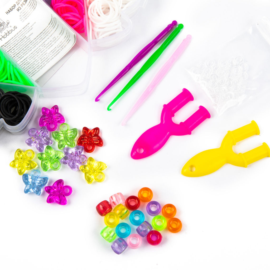 Hobbius SLB-20 Набор для плетения из резинок Сердце с крыльями 450 шт ассорти  фото 4