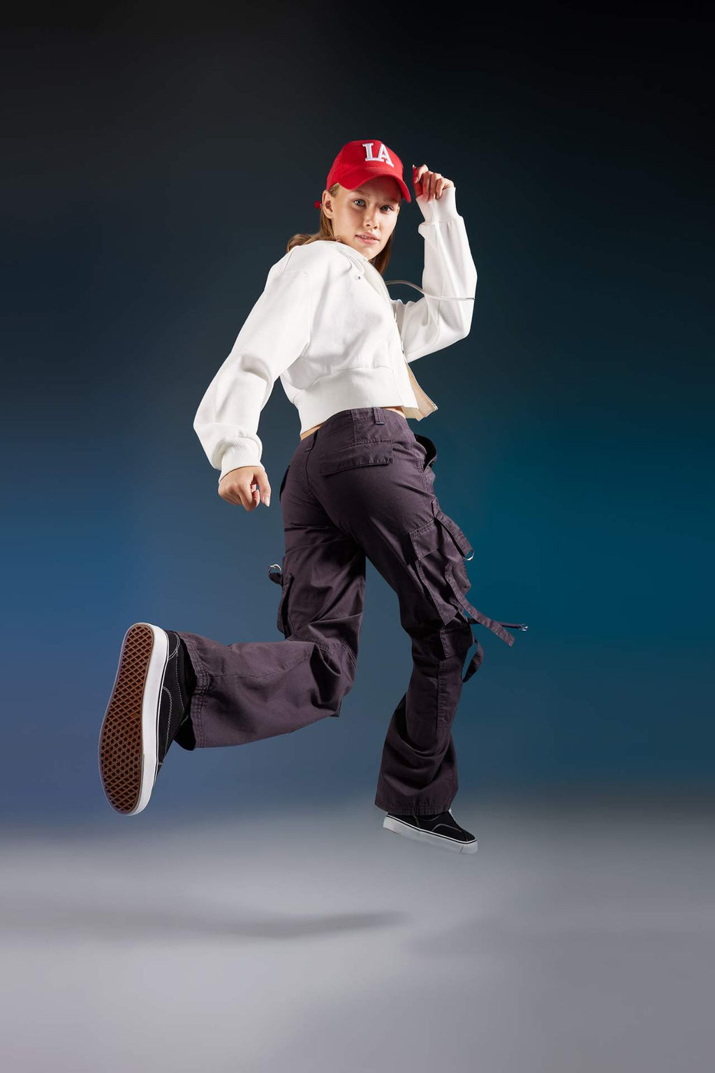 Coool Wide Leg Genis Paca Pantolon Gabardin Kumas Kargo Cepli Duz Basic - Defacto фото 2