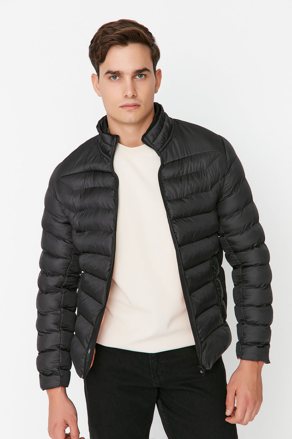 TRENDYOL MAN Tas Regular Fit Dik Yaka Sisme Ruzgara ve Suya Dayan?kl? Mont TMNAW23MO00001 - Trendyolmilla фото 9