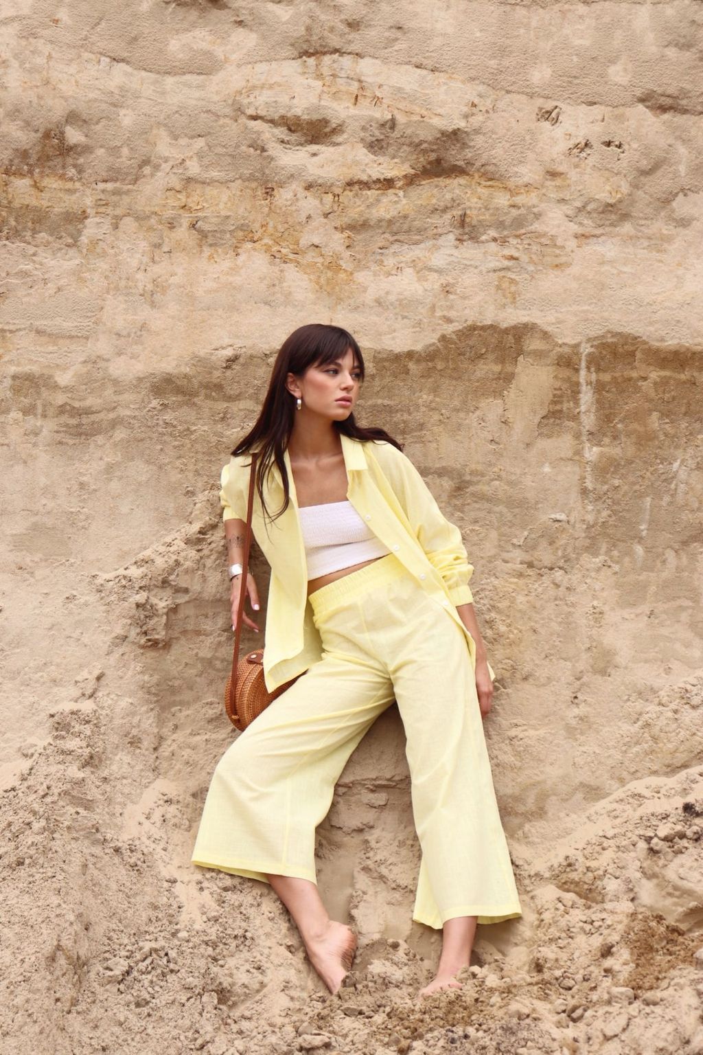 7010 Костюм летний с кюлотами лимонный - Martichelli фото 13