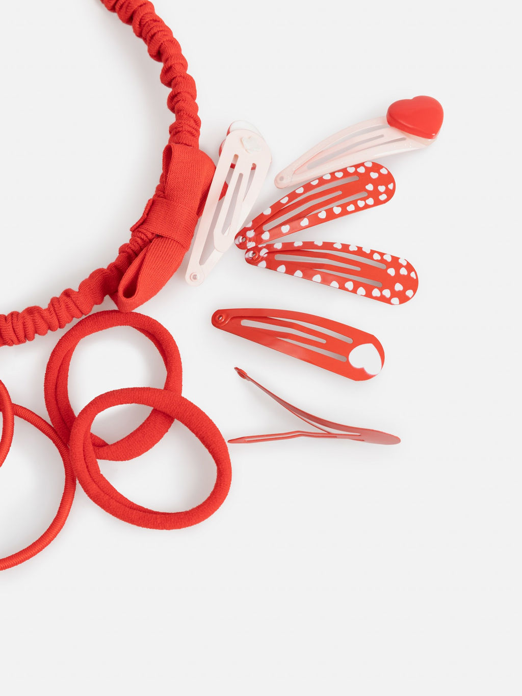 ACOOLA / Набор из 1 ободка, 6 заколок и 4 резинок для волос дет. Aiki красный  фото 2