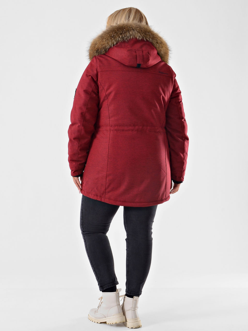 Женская городская парка / куртка Azimuth В 221/21864-1_77 Бордовый (БР)  фото 10